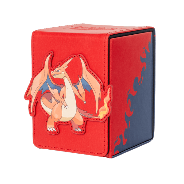 Ultra PRO Pokémon Mega Charizard Y ALCOVE Flip Deck Box – vue en angle