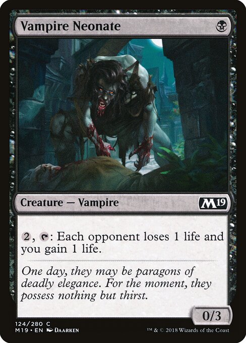 Vampire Neonate – Core Set 2019 (M19-124) Magic: The Gathering card | LC-REM-20260804-15150885732684-167822a5-2ab5-42f5-afa4-562fe2d7501b