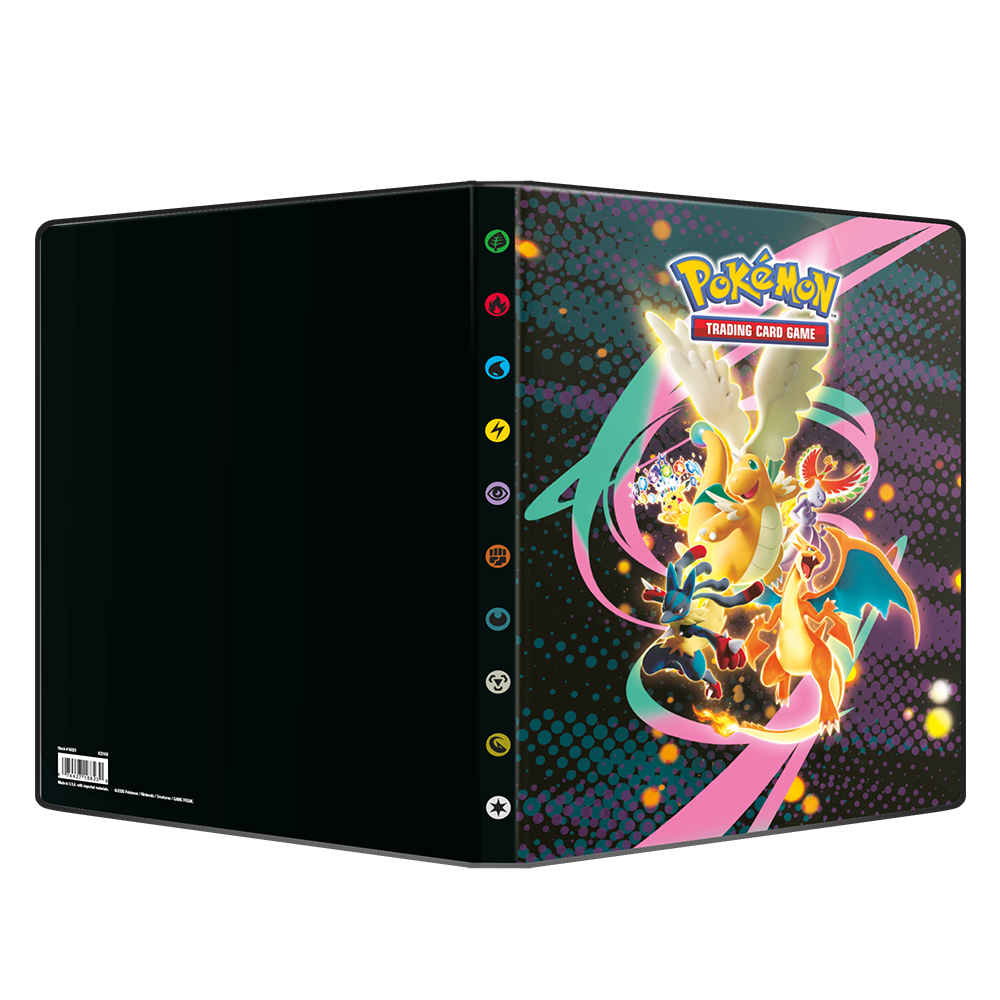 Binnenkant van de Ascended Heroes 9-pocket portfolio met negen kaarten per pagina