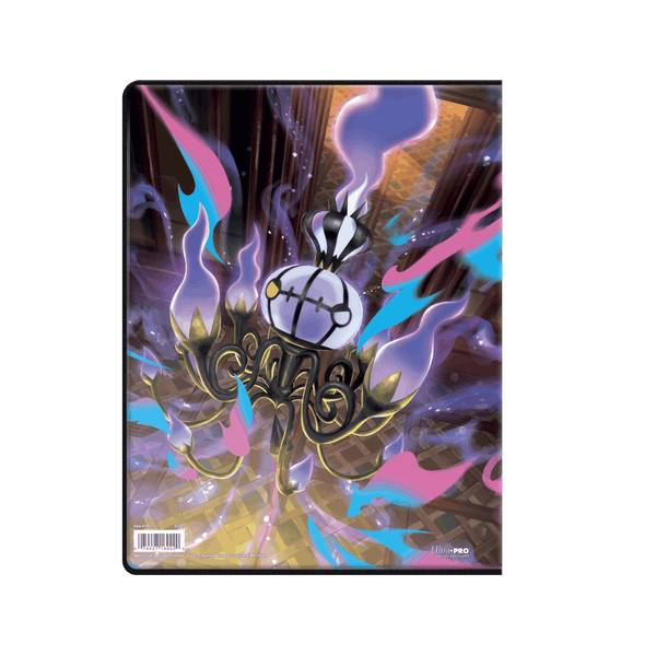 Achterkant van de Pitch Black 9-Pocket Portfolio met Mega Chandelure