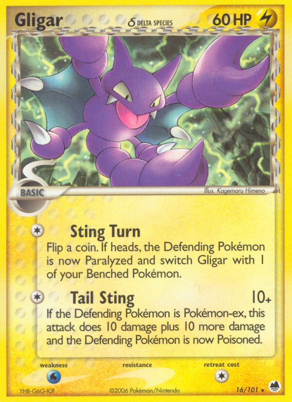 Gligar δ Delta Species – EX Dragon Frontiers 16 – Pokémon TCG single card Image principale du produit