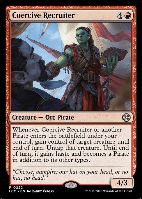 Coercive Recruiter – Commander: The Lost Caverns of Ixalan (LCC-222) Magic: The Gathering card Hoofdafbeelding