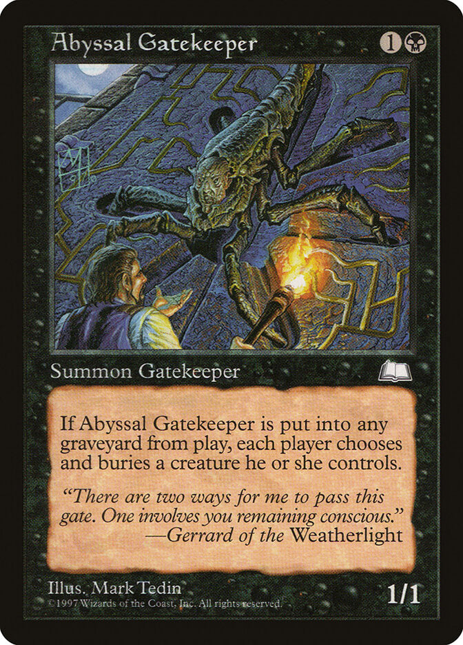 Magic-kaart Abyssal Gatekeeper WTH-59 uit Weatherlight (Common) Hoofdafbeelding