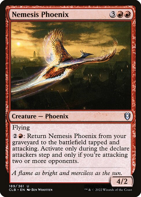 Nemesis Phoenix – Commander Legends: Battle for Baldur's Gate (CLB-189) Magic: The Gathering card