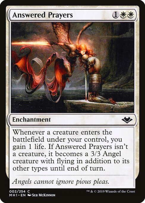 Answered Prayers – Modern Horizons (MH1-2) Magic: The Gathering card Hauptbild
