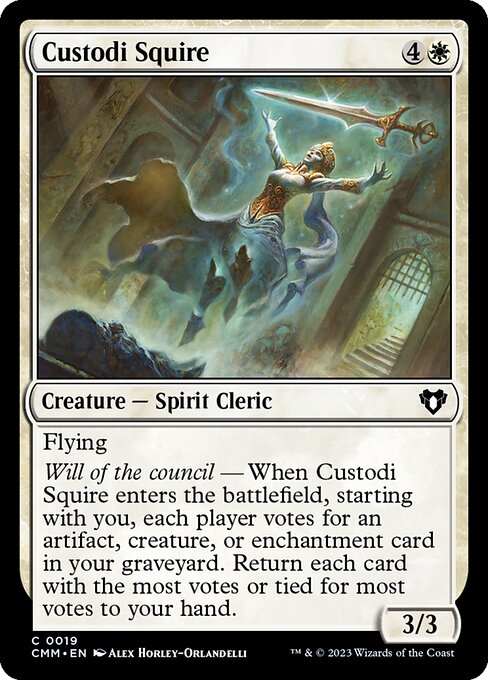 Custodi Squire – Commander Masters (CMM-19) Magic: The Gathering card Main image