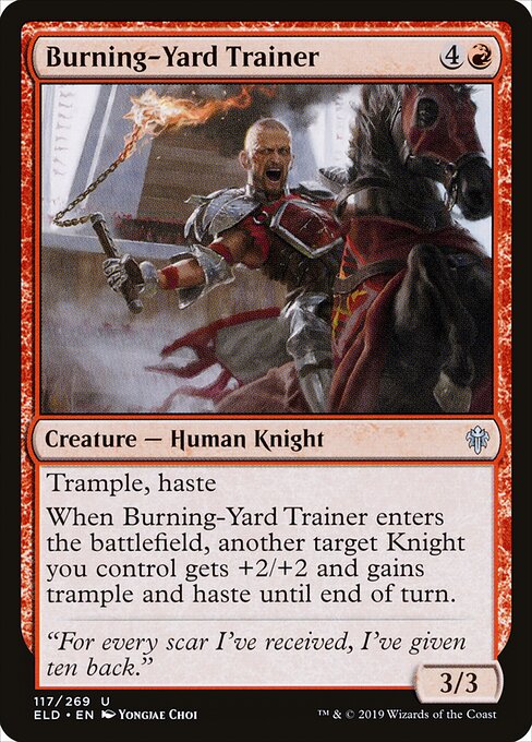 Burning-Yard Trainer – Throne of Eldraine (ELD-117) Magic: The Gathering card
