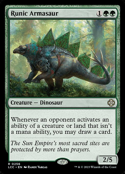 Runic Armasaur – Commander: The Lost Caverns of Ixalan (LCC-256) Magic: The Gathering card Main image