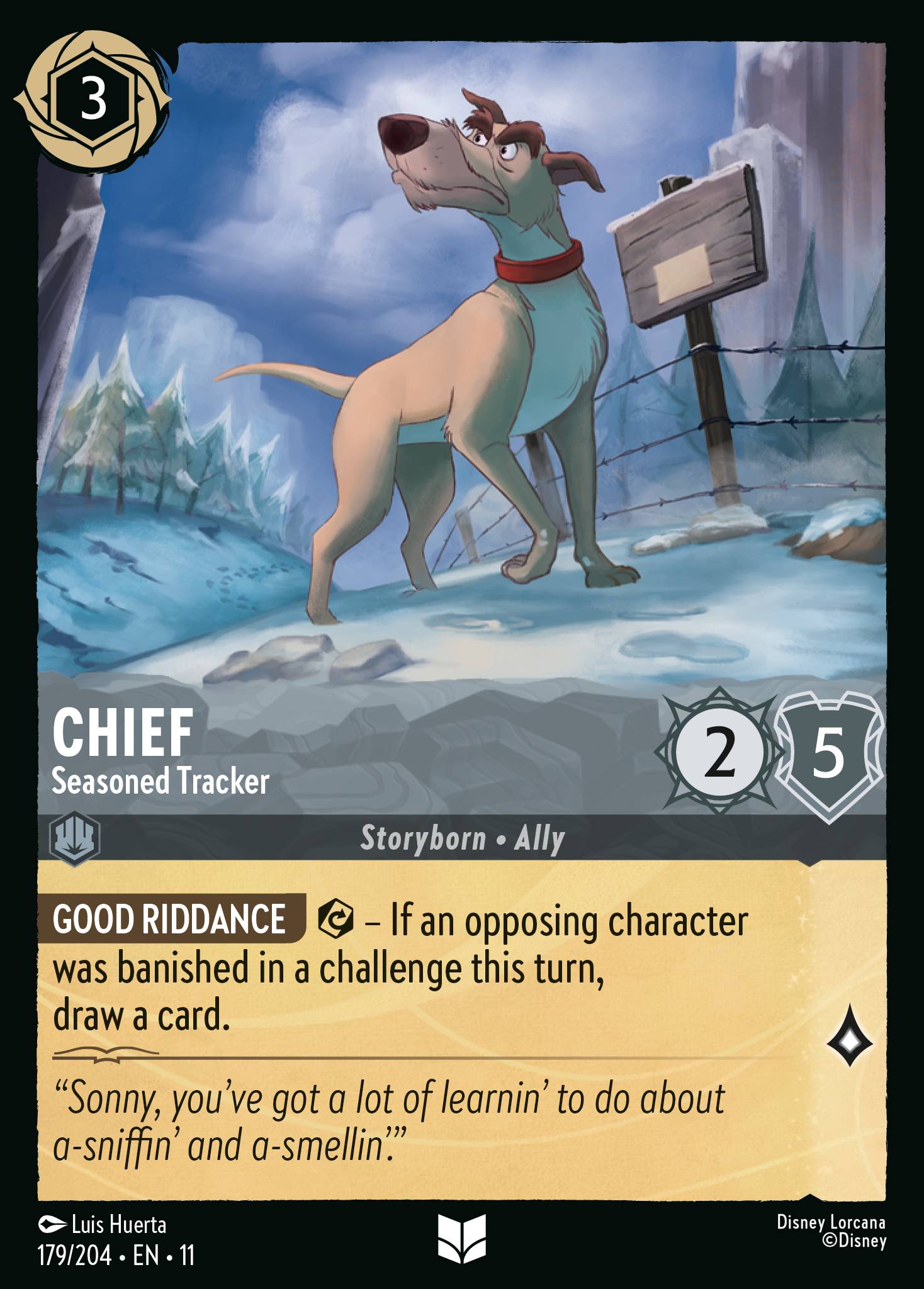 Chief - Seasoned Tracker — Winterspell (11WSP-179) Disney Lorcana card