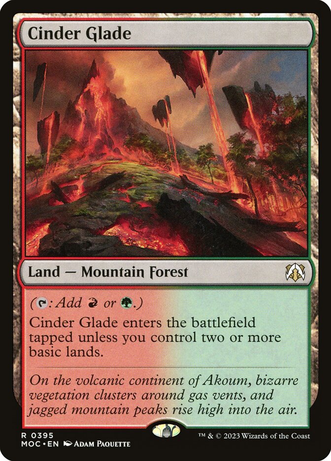 Magic-kaart Cinder Glade MOC-395 uit Commander: March of the Machine (Rare) Immagine principale del prodotto