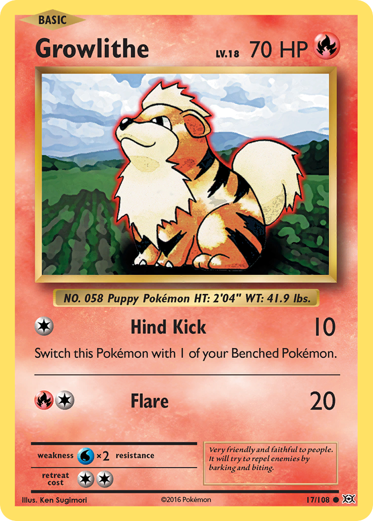 Growlithe – Evolutions 17 – Pokémon TCG single card Image principale du produit