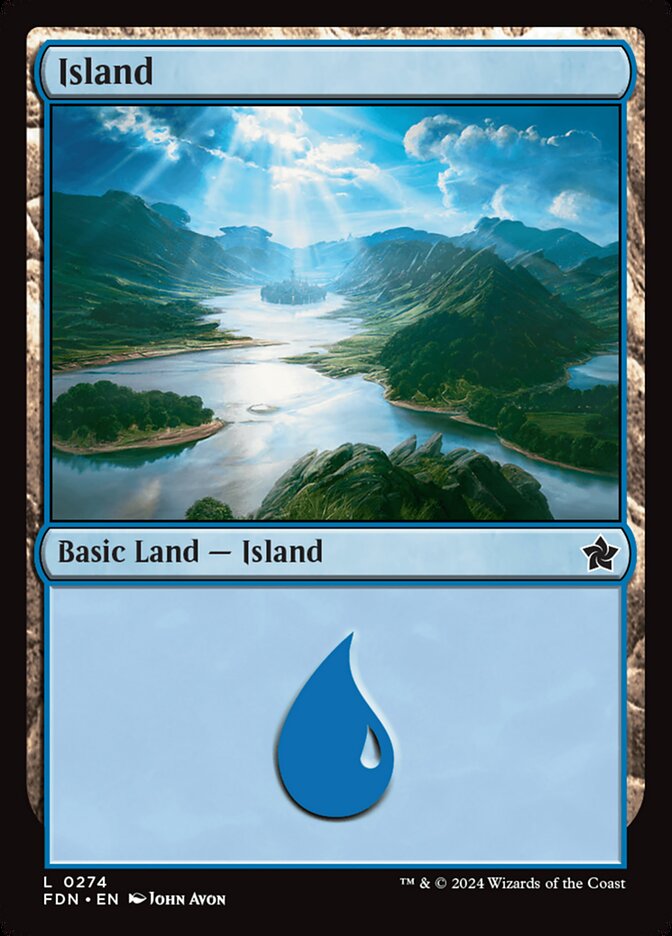 Island (V.1) - Magic: The Gathering Foundations (Land) [FDN-274]