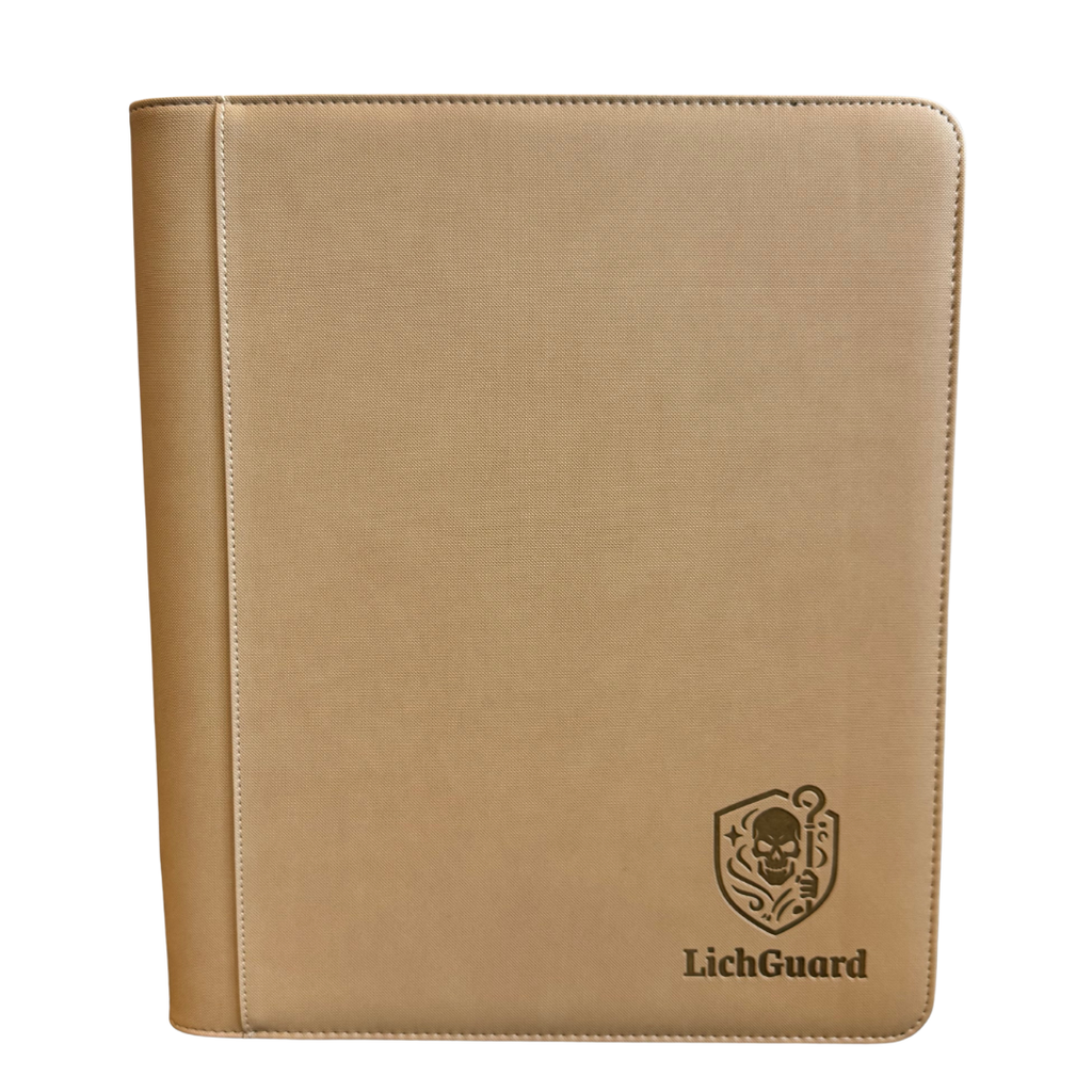 LichGuard Premium Toploader Binder – 9-Pocket Beige