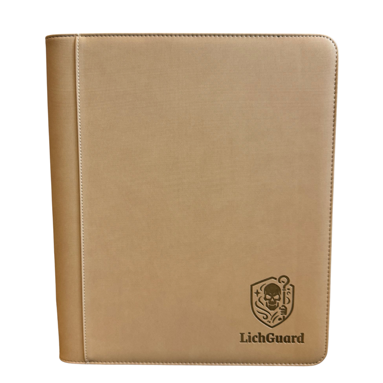 LichGuard Premium Toploader Binder 9-Pocket – Beige
