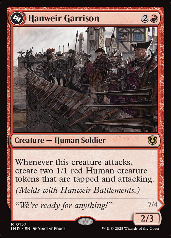 Magic-kaart Hanweir Garrison INR-157 uit Innistrad Remastered (Rare)