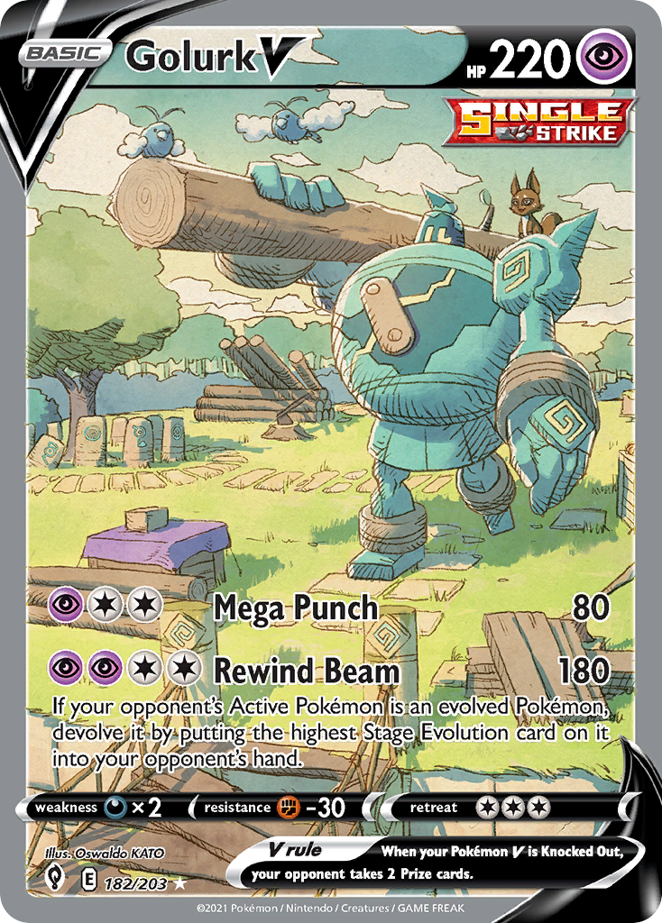 Golurk V – Evolving Skies 182 – Pokémon TCG single card