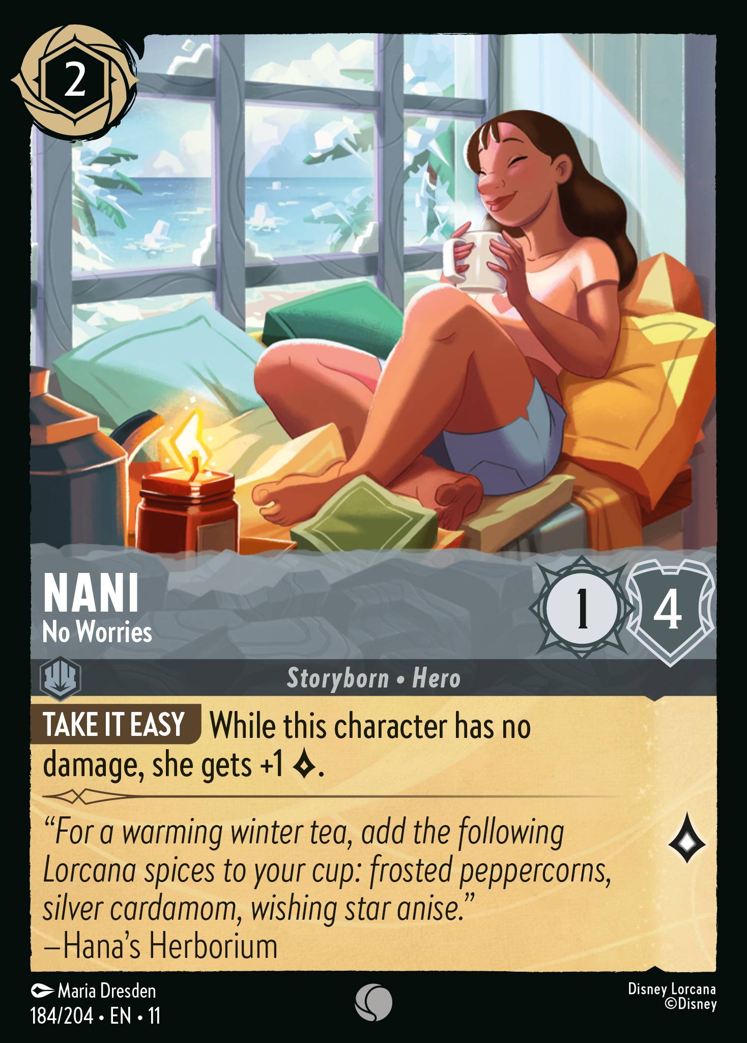 Nani - No Worries — Winterspell (11WSP-184) Disney Lorcana card
