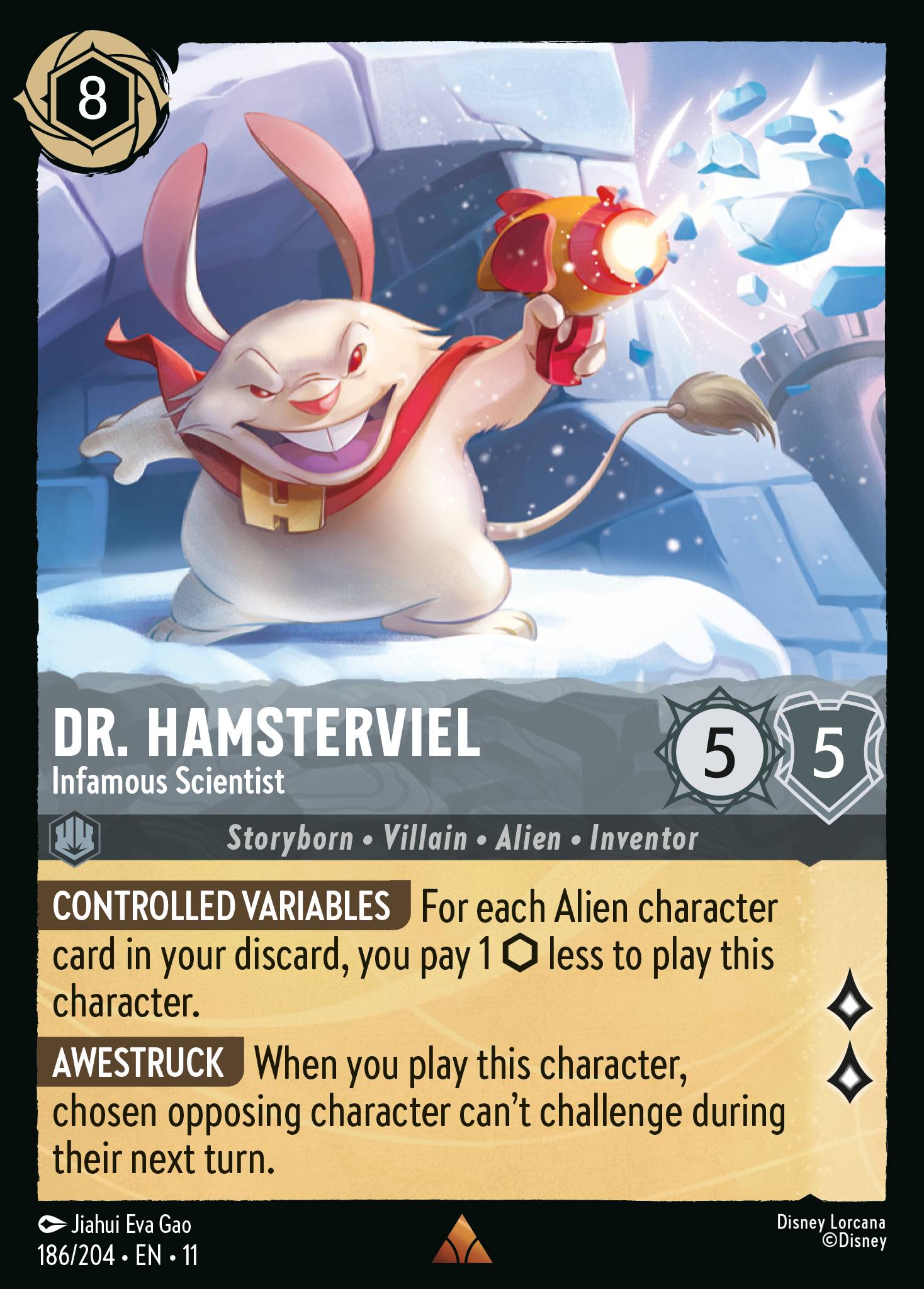 Dr. Hamsterviel - Infamous Scientist — Winterspell (11WSP-186) Disney Lorcana card