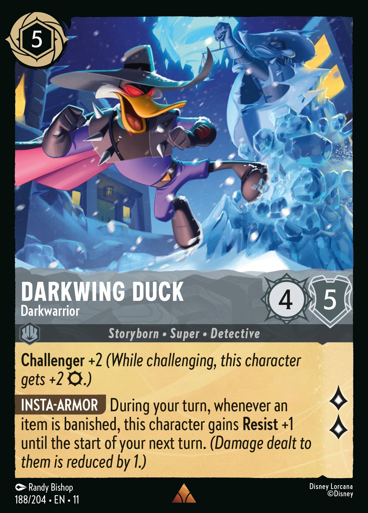 Darkwing Duck - Darkwarrior — Winterspell (11WSP-188) Disney Lorcana card