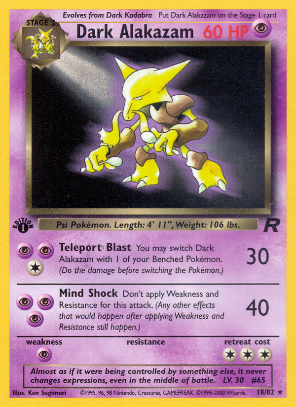 Dark Alakazam – Team Rocket 18 – Pokémon TCG single card Image principale du produit