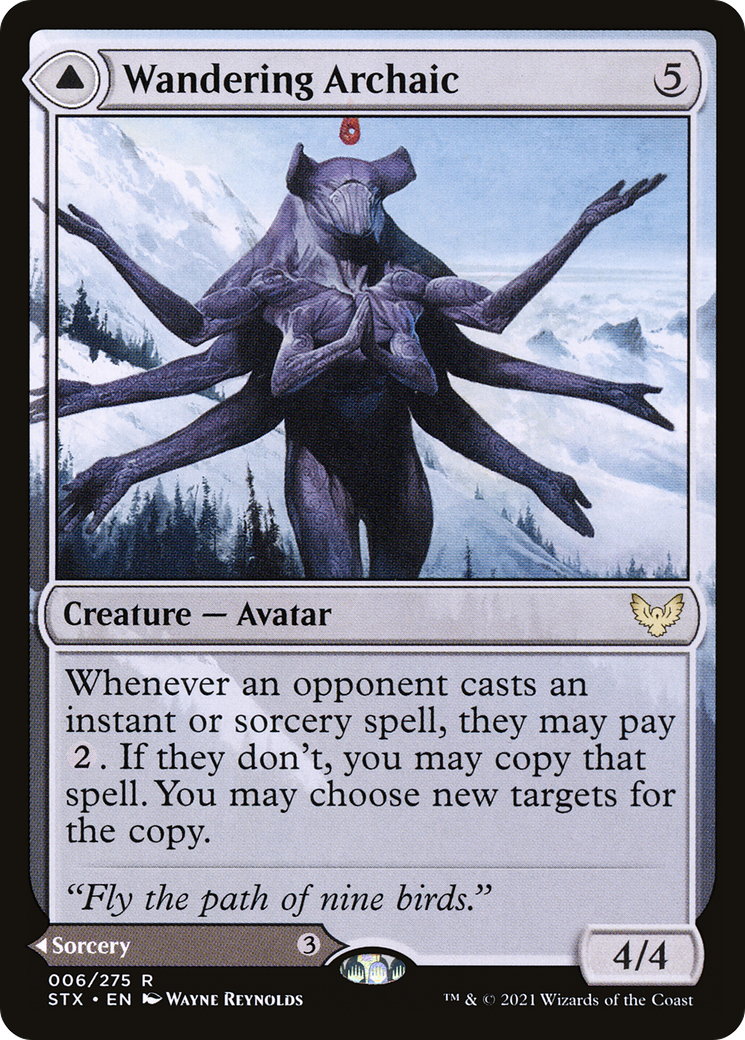 Wandering Archaic // Explore the Vastlands – Strixhaven: School of Mages 6 – Magic: The Gathering single card Main image