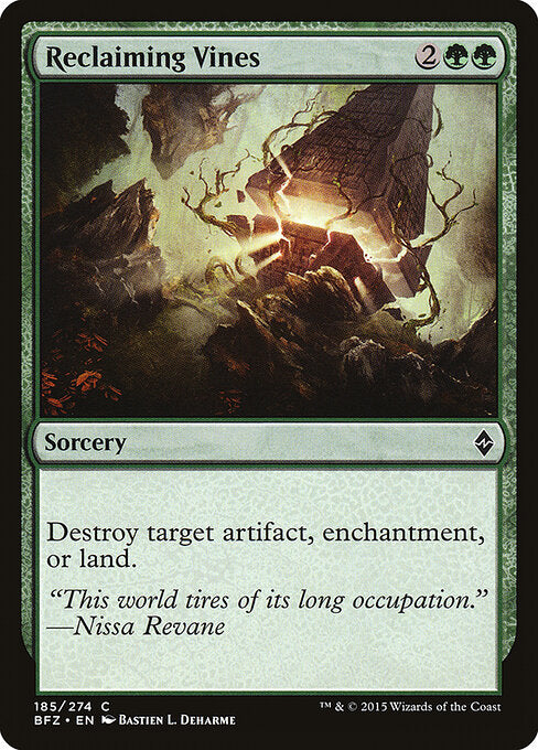 Reclaiming Vines – Battle for Zendikar (BFZ-185) Magic: The Gathering card