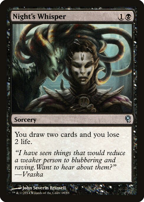Night's Whisper – Duel Decks: Jace vs. Vraska (DDM-68) Magic: The Gathering card