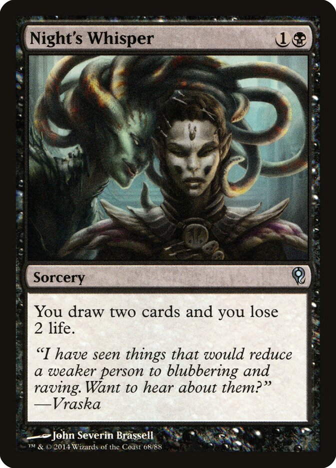 Magic-kaart Night's Whisper DDM-68 uit Duel Decks: Jace vs. Vraska (Uncommon) Image principale du produit