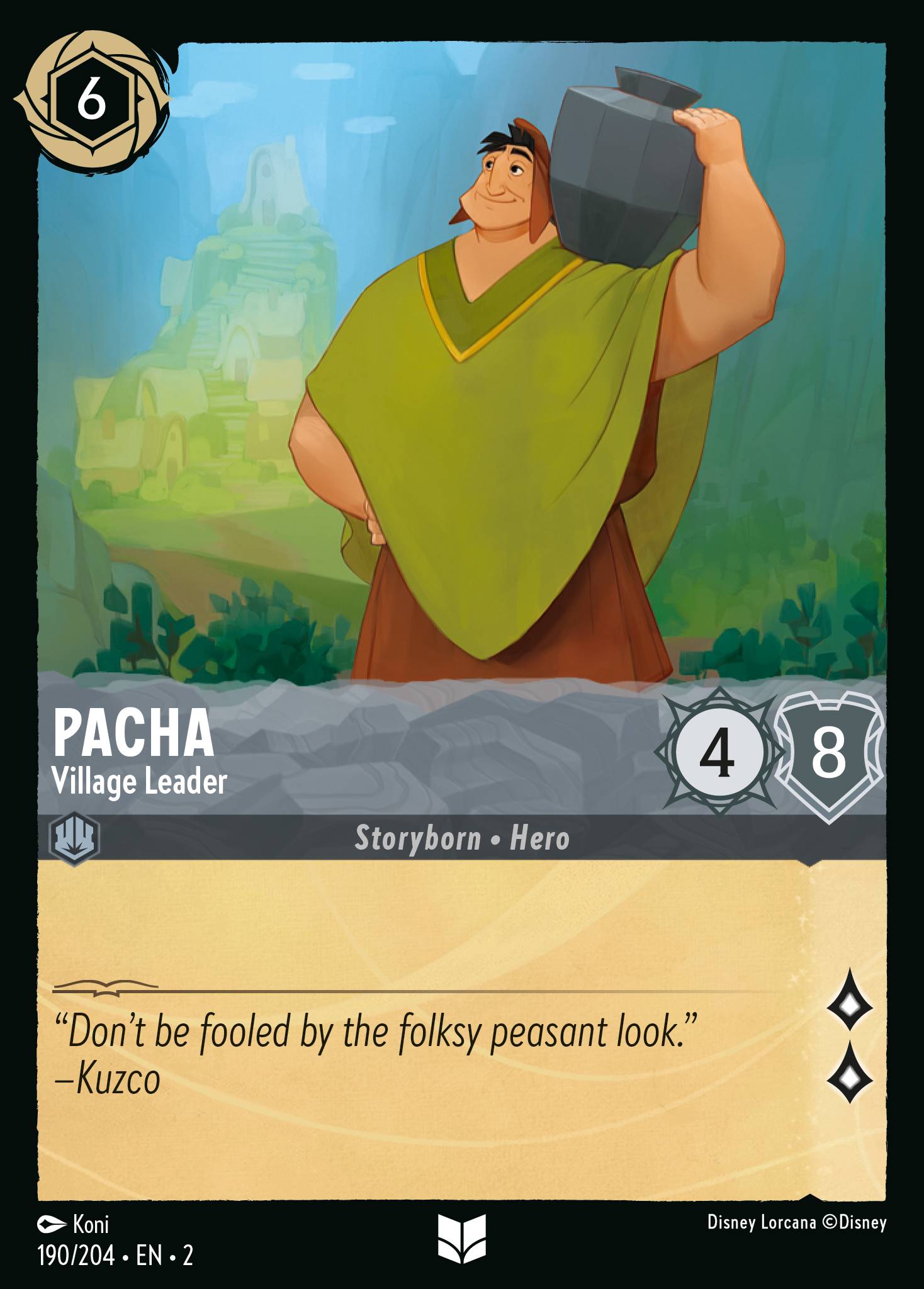 Pacha - Village Leader — Rise of the Floodborn (2ROF-190) Disney Lorcana card