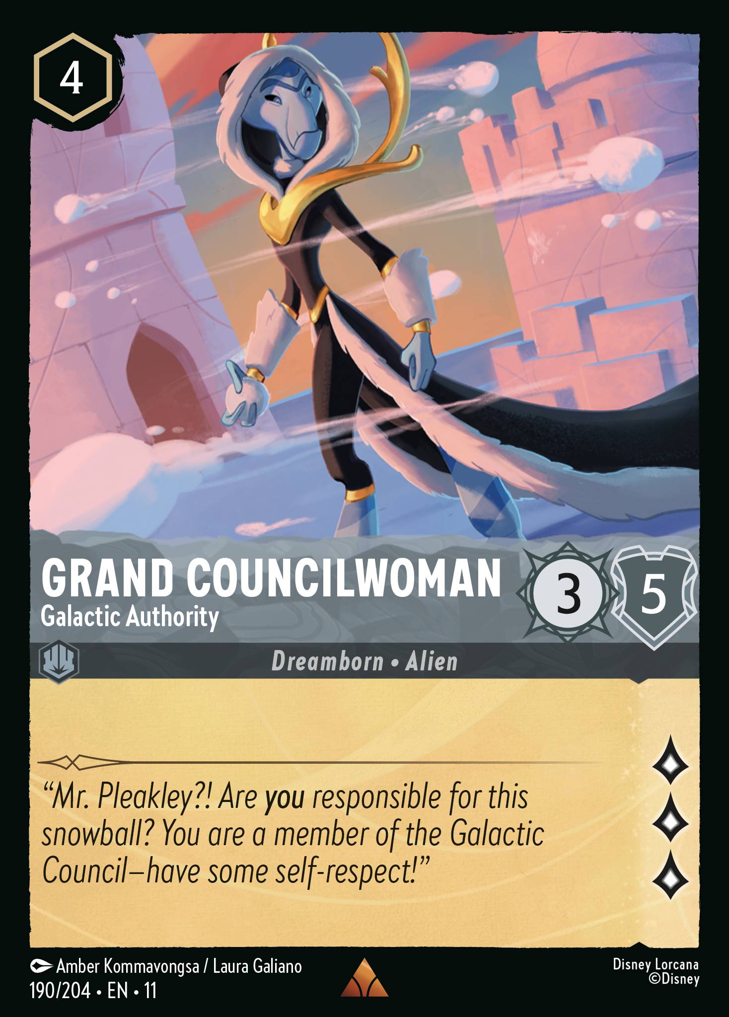 Grand Councilwoman - Galactic Authority — Winterspell (11WSP-190) Disney Lorcana card Hoofdafbeelding