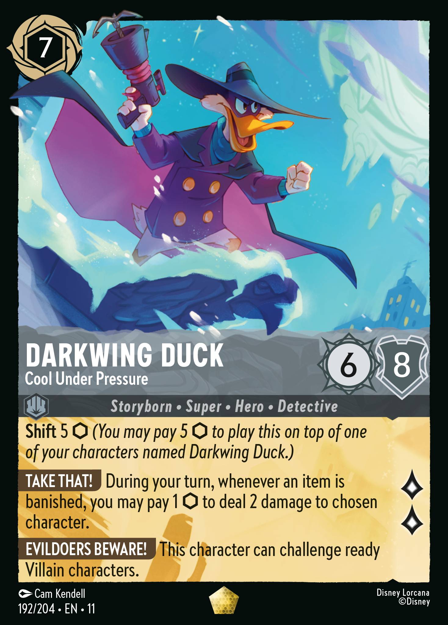 Darkwing Duck - Cool Under Pressure — Winterspell (11WSP-192) Disney Lorcana card
