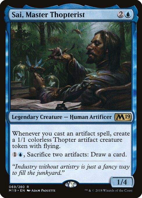 Sai, Master Thopterist – Core 2019 (M19-69) Magic: The Gathering card Hauptbild