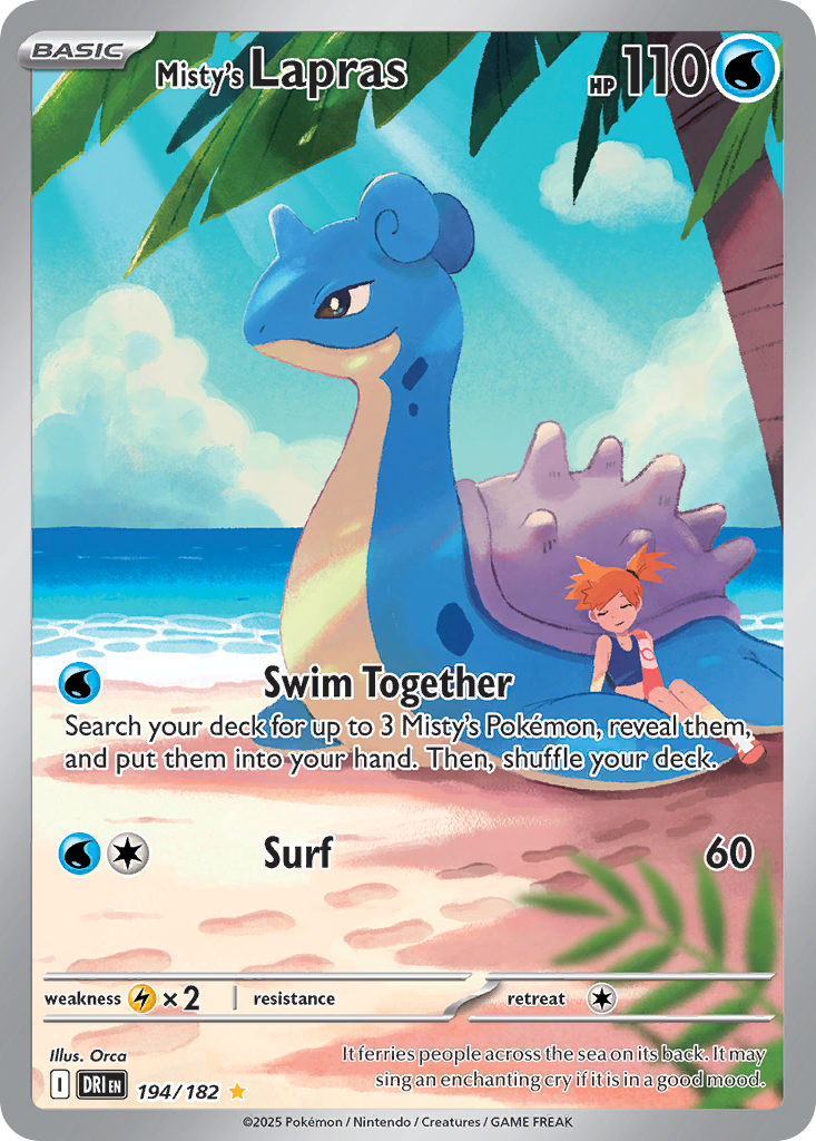 Misty's Lapras – Destined Rivals 194 – Pokémon TCG single card Immagine principale del prodotto