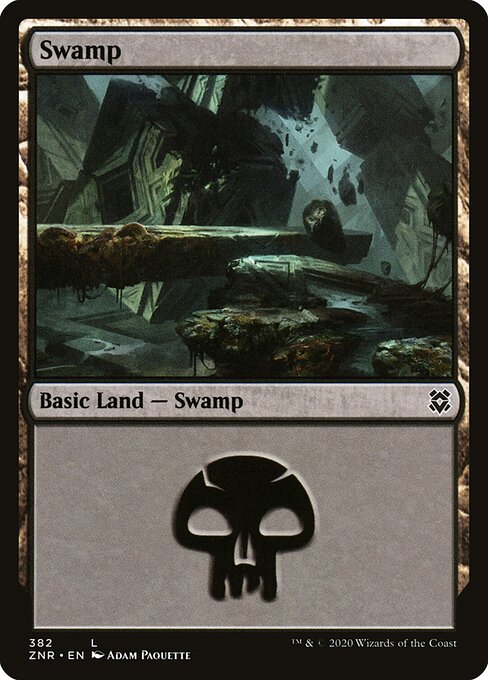 Swamp – Zendikar Rising (ZNR-382) Magic: The Gathering card | LC-REM-20260804-15765056815436-1967d4a8-6cc4-4a4d-9d24-93257de35e6d Imagen principal del producto