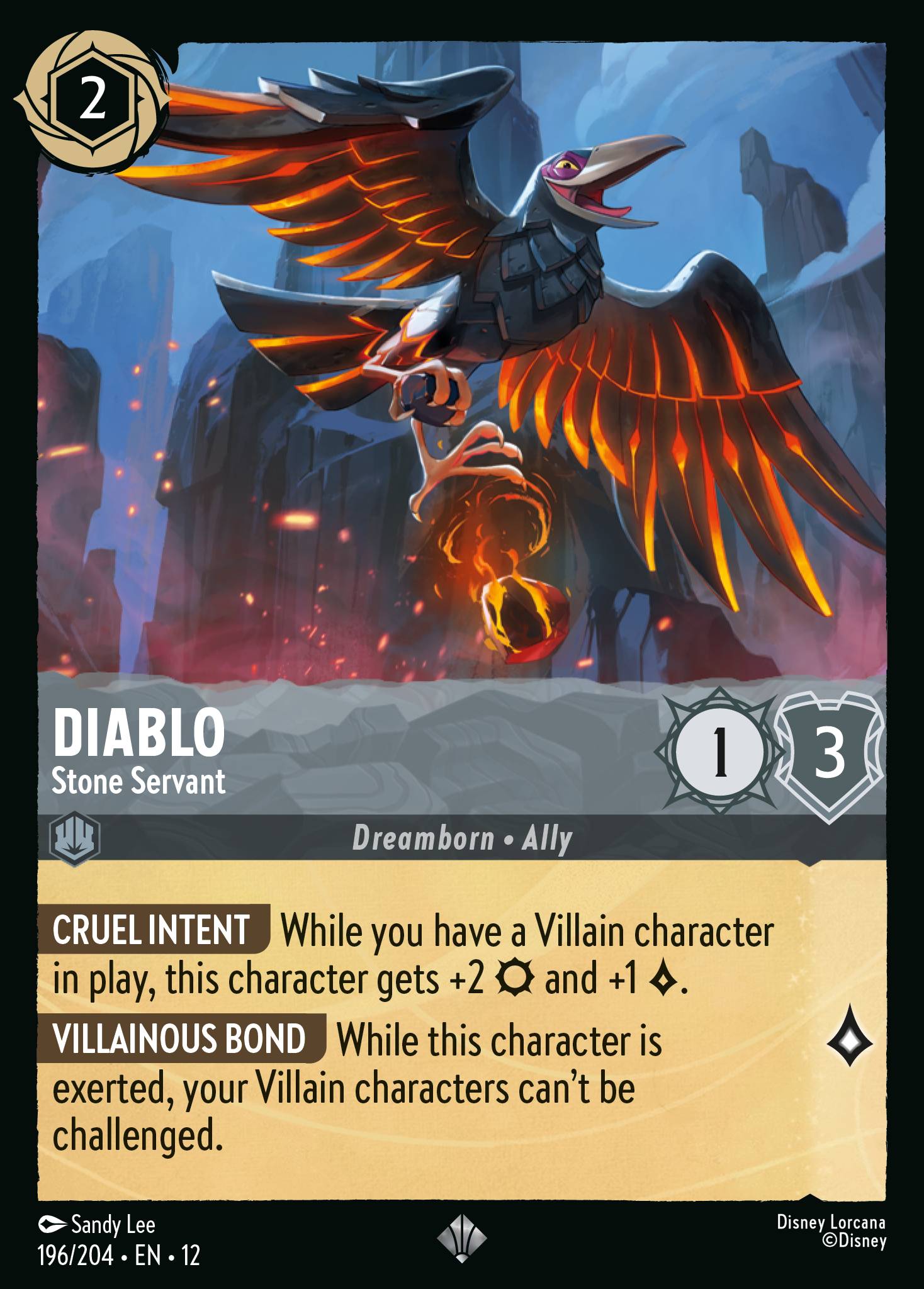 Diablo - Stone Servant — Wilds Unknown (12WIL-196) Disney Lorcana card