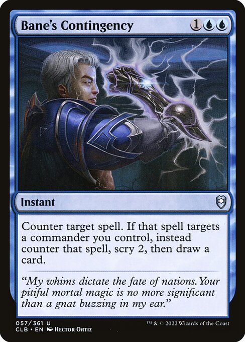 Bane's Contingency – Commander Legends: Battle for Baldur's Gate (CLB-57) Magic: The Gathering card