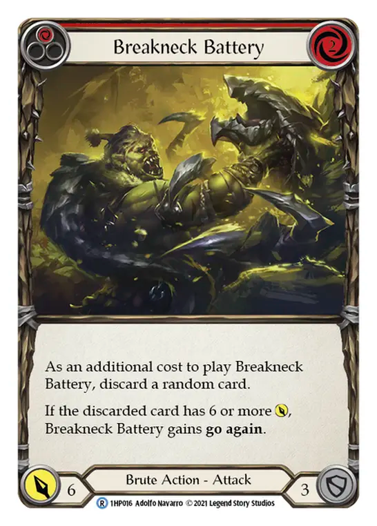 Breakneck Battery (Red) — History Pack 1 (1HP-016) Flesh and Blood card Hoofdafbeelding