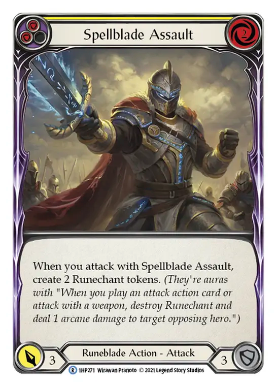 Spellblade Assault (Yellow) — History Pack 1 (1HP-271) Flesh and Blood card
