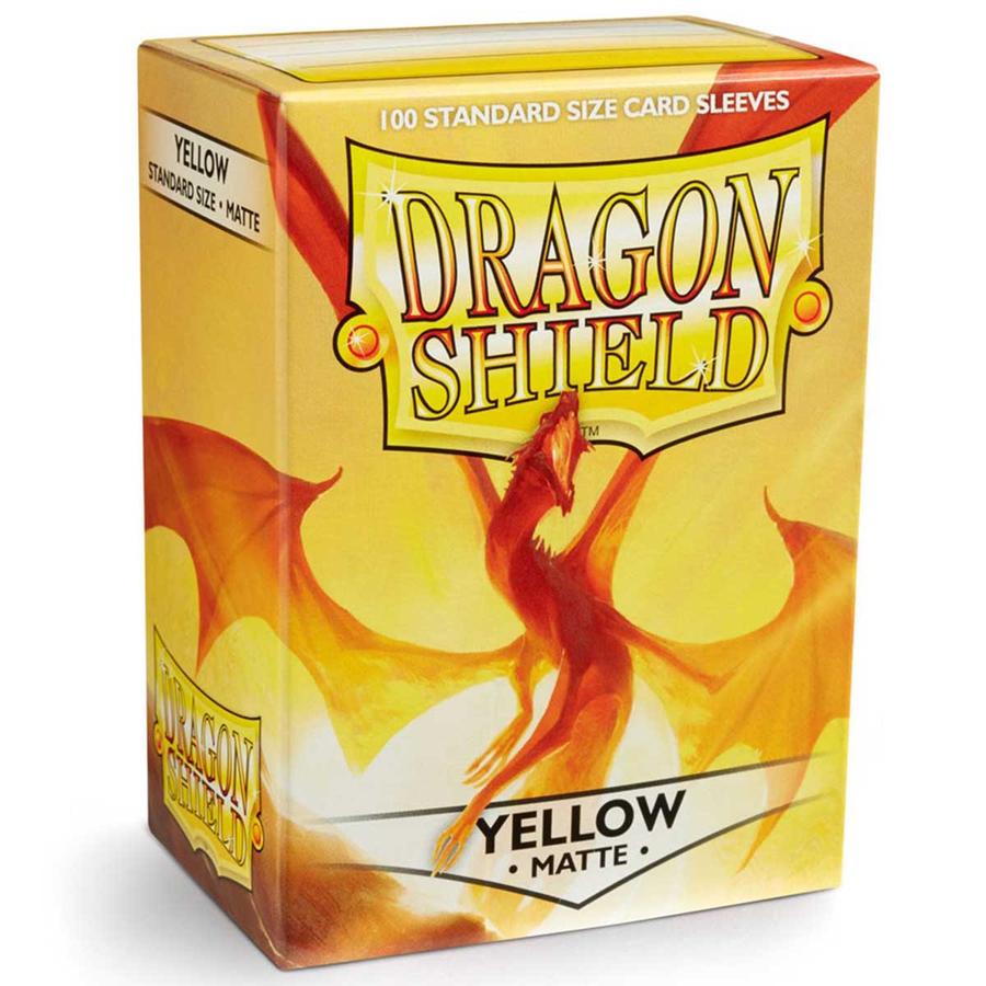 Dragon Shield Matte sleeves geel, doosje met 100 stuks Hoofdafbeelding