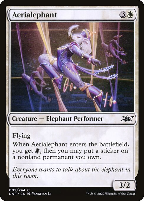 Aerialephant – Unfinity (UNF-2) Magic: The Gathering kaart Hoofdafbeelding