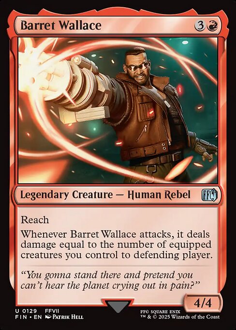 Barret Wallace – FINAL FANTASY (FIN-129) Magic: The Gathering card Hoofdafbeelding