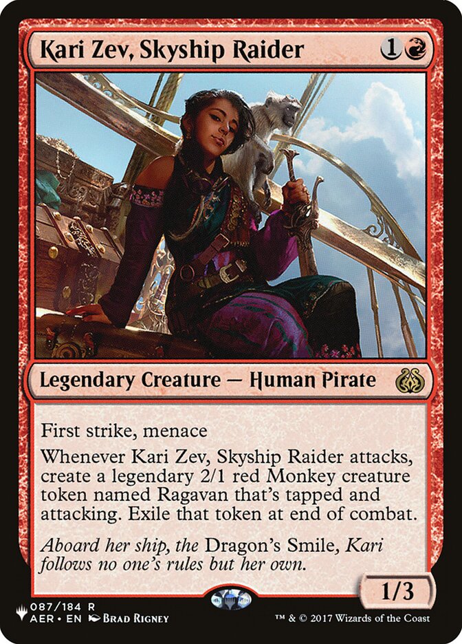 Magic-kaart Kari Zev, Skyship Raider PLST-AER-87 uit The List (Rare)