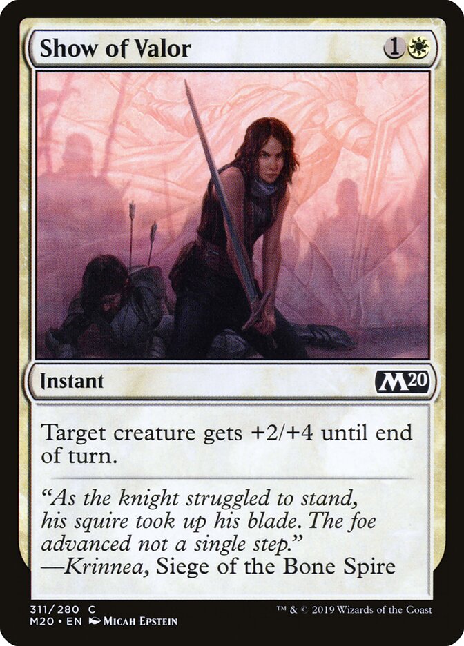Magic-kaart Show of Valor M20-311 uit Core Set 2020 (Common) Hoofdafbeelding