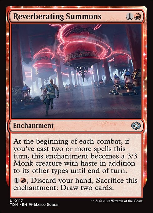 Reverberating Summons – Tarkir: Dragonstorm (TDM-117) Magic: The Gathering card
