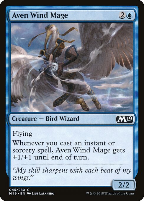 Aven Wind Mage – Core 2019 (M19-45) Magic: The Gathering card