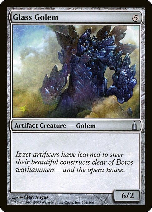 Glass Golem – Ravnica: City of Guilds (RAV-261) Magic: The Gathering card