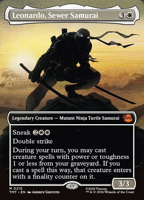 Leonardo, Sewer Samurai – Teenage Mutant Ninja Turtles (TMT-215) Magic: The Gathering card | LC-REM-20260804-15634917163340-1c1b662b-3cf7-4dae-9657-927d7ea6cffc Hauptbild