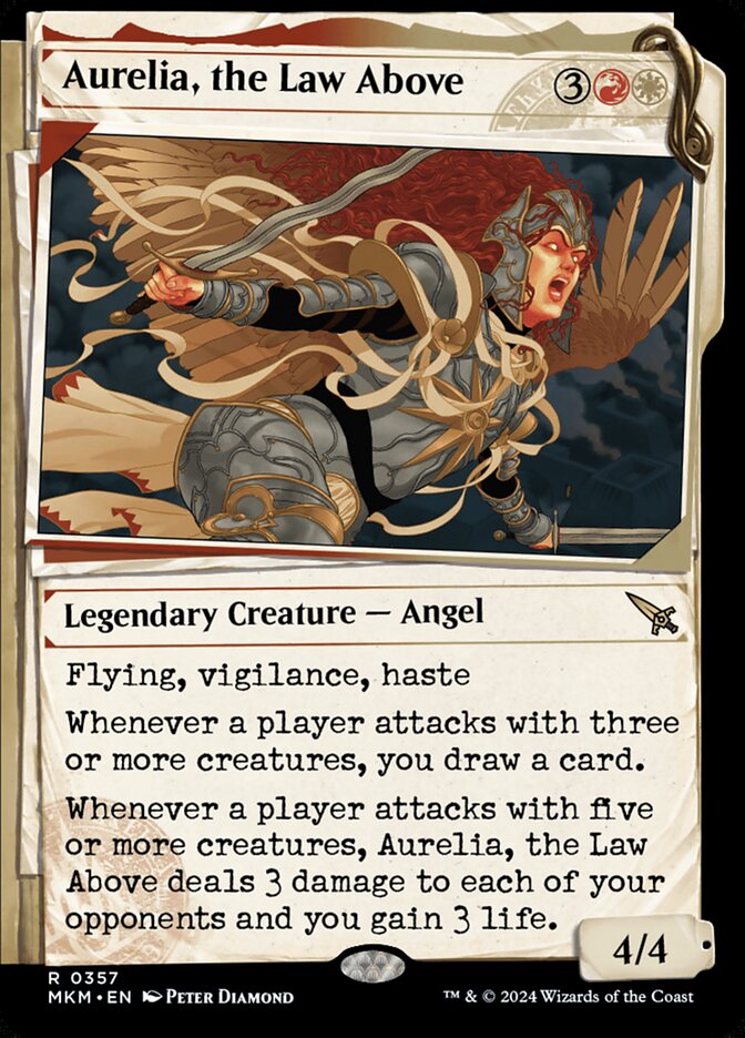 Magic-kaart Aurelia, the Law Above XMKM-357 uit Murders at Karlov Manor: Extras (Rare) Imagen principal del producto