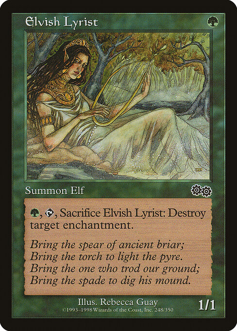 Elvish Lyrist – Urza's Saga (USG-248) Magic: The Gathering card
