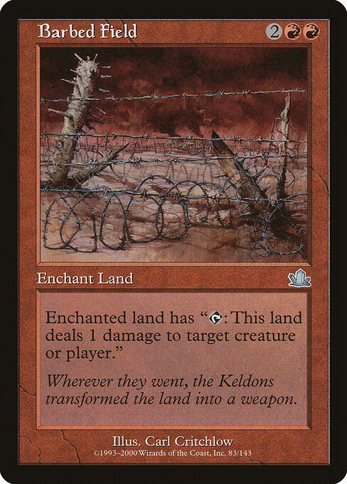 Barbed Field – Prophecy (PCY-83) Magic: The Gathering card | LC-REM-20260804-15526040535372-1c76db48-6f05-49c3-a49c-587c0a8a3613